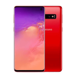 front and back view of Samsung Galaxy S10 Smartphone