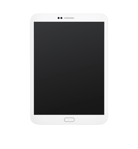 white tablet with smart screen